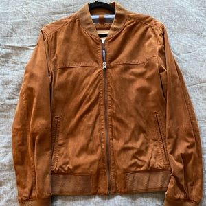 Mango Man Suede Bomber Jacket